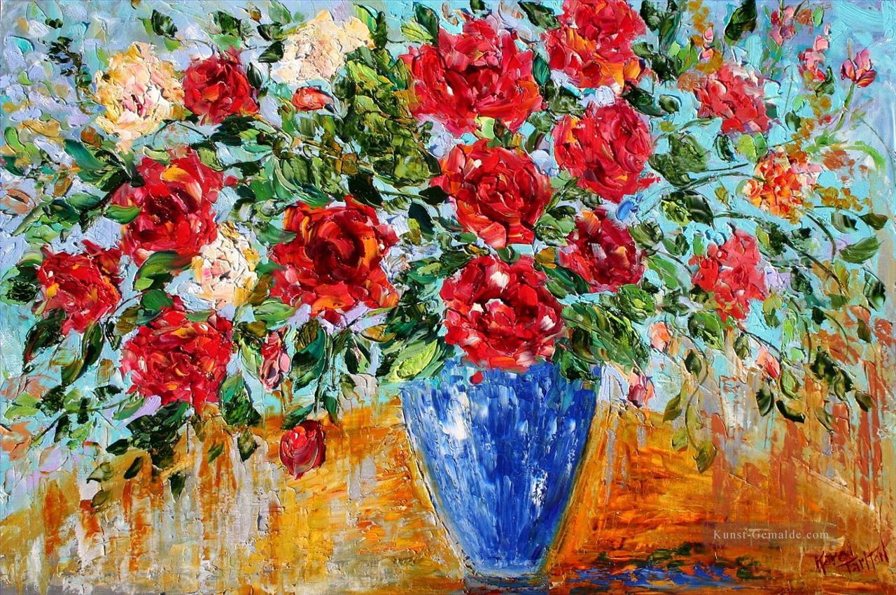 Romance of Roses impressionistische Blumen Ölgemälde